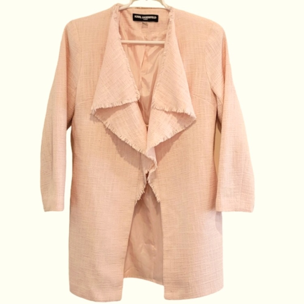 Karl Lagerfeld Paris woven vintage jacket blush XS